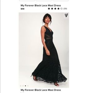 Lulu’s black lace formal dress